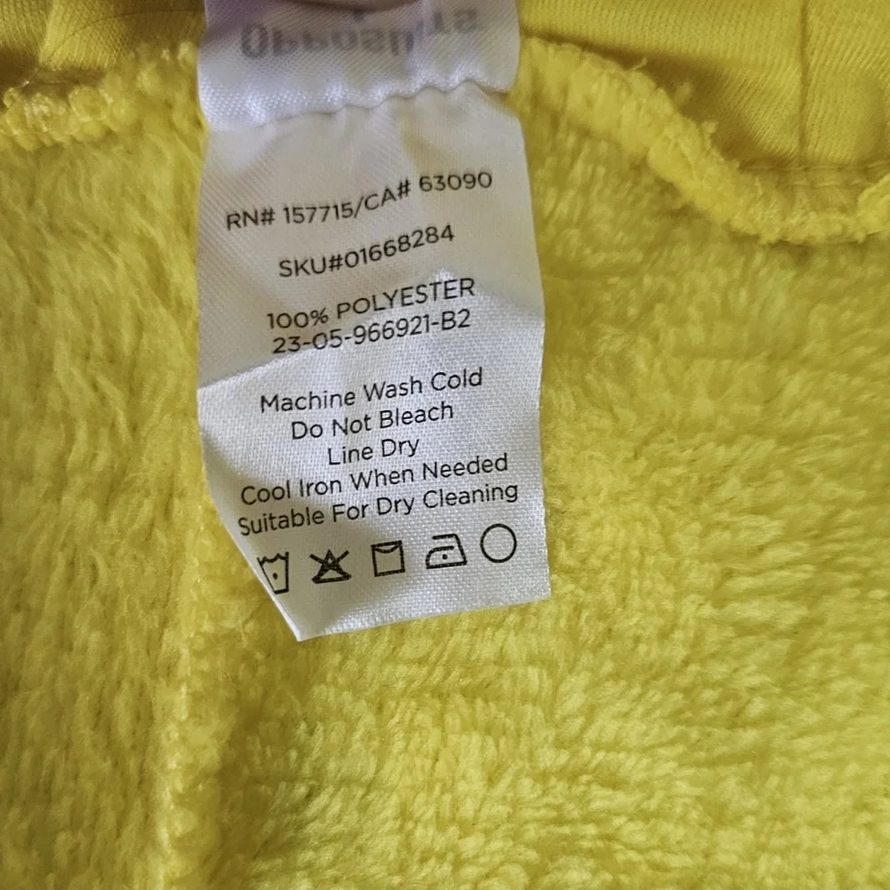 Spirit Pokemon Pikachu Costume Size Youth L 12-14 One Piece Yellow Zip Up NIP
